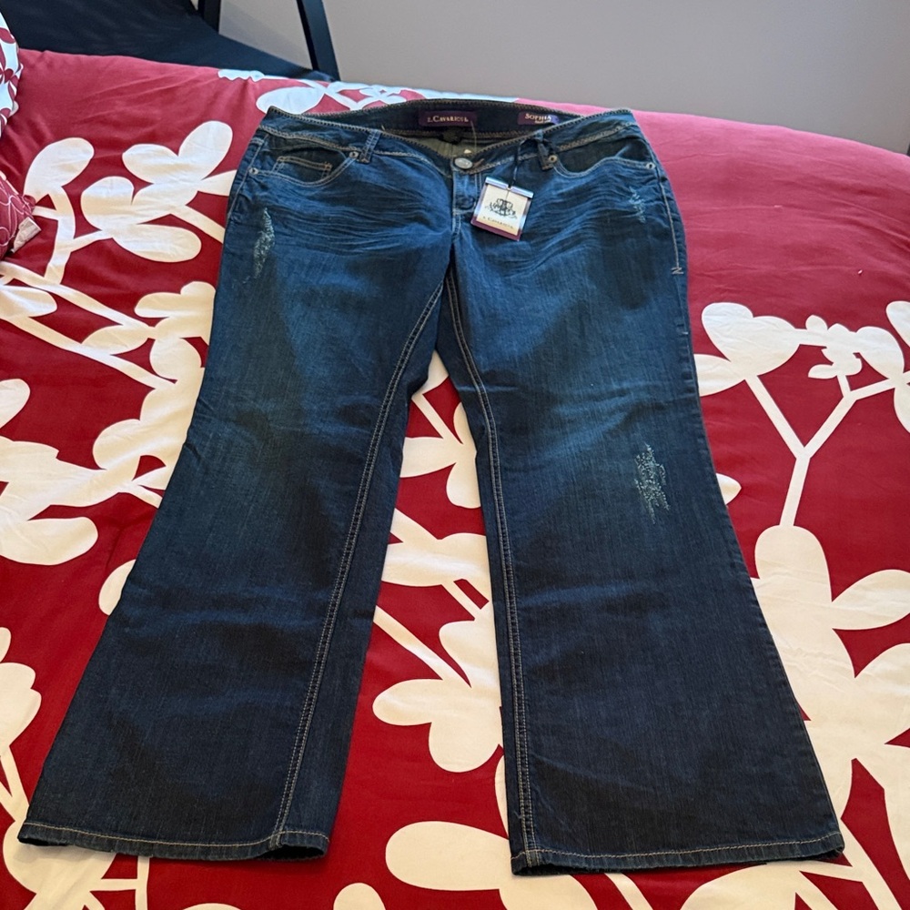 Vintage Z Cavaricci Women's Dark Blue Sophia Boot Cut Jeans